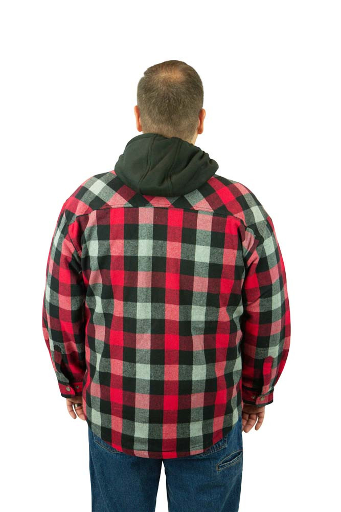 Thermal Knit Lined Snap Front Hooded 9oz Flannel Jacket 2020
