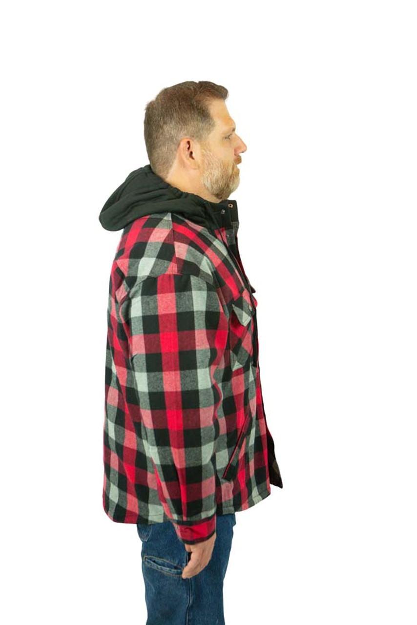 Thermal Knit Lined Snap Front Hooded 9oz Flannel Jacket 2020