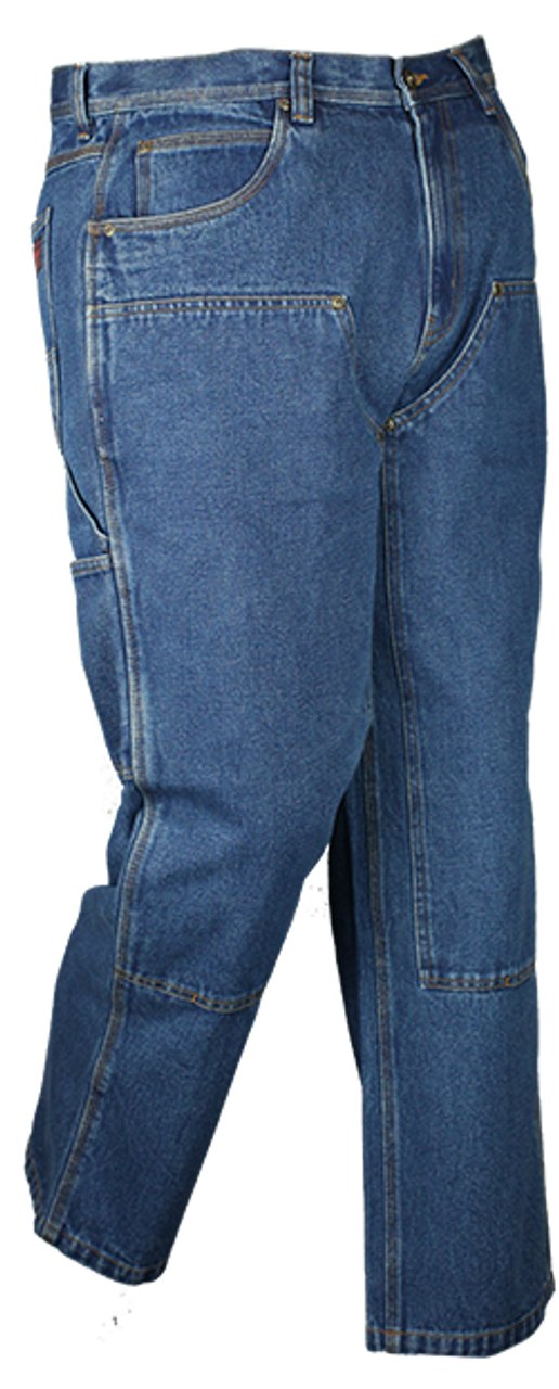 New Carpenter Jeans / Dungaree Five Pocket Hammer Loop Work Stonewashed  Jeans