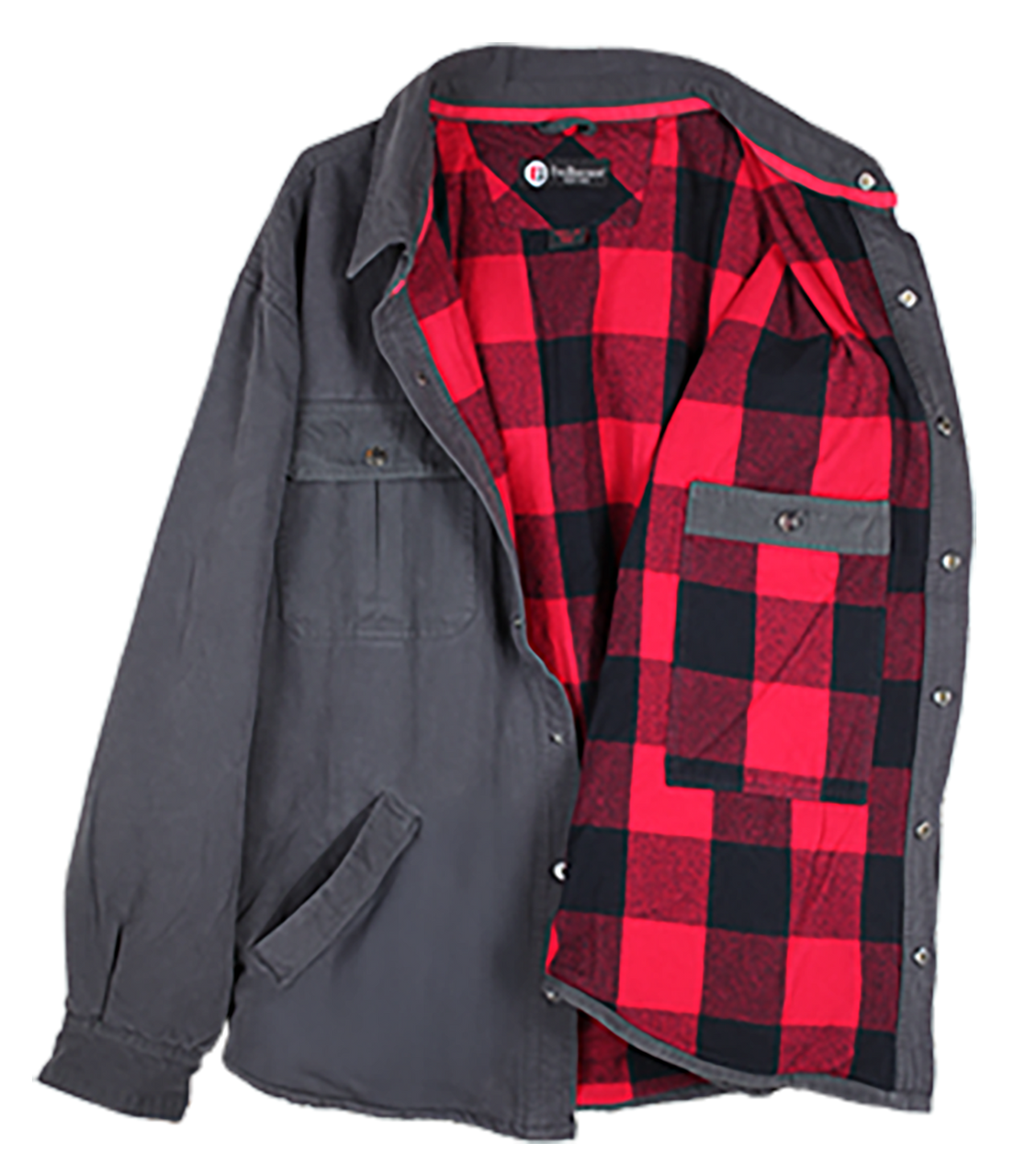 BRUSHED TWILL FLANNEL LINED SHIRT JACKET - Main Image