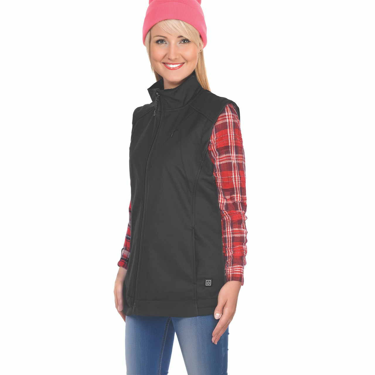 Ladies Heated Softshell Vest With Power Bank