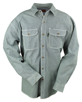 Hickory Stripe Flex 1/2 Zip Logger Shirt