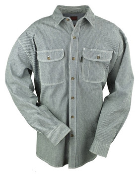 Hickory Stripe Flex 1/2 Zip Logger Shirt