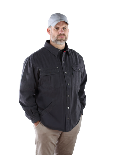 BRUSHED TWILL FLANNEL LINED SHIRT JACKET