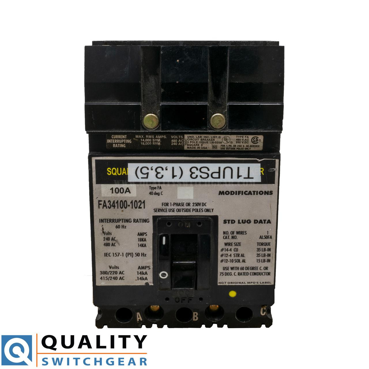 FA341001021, front