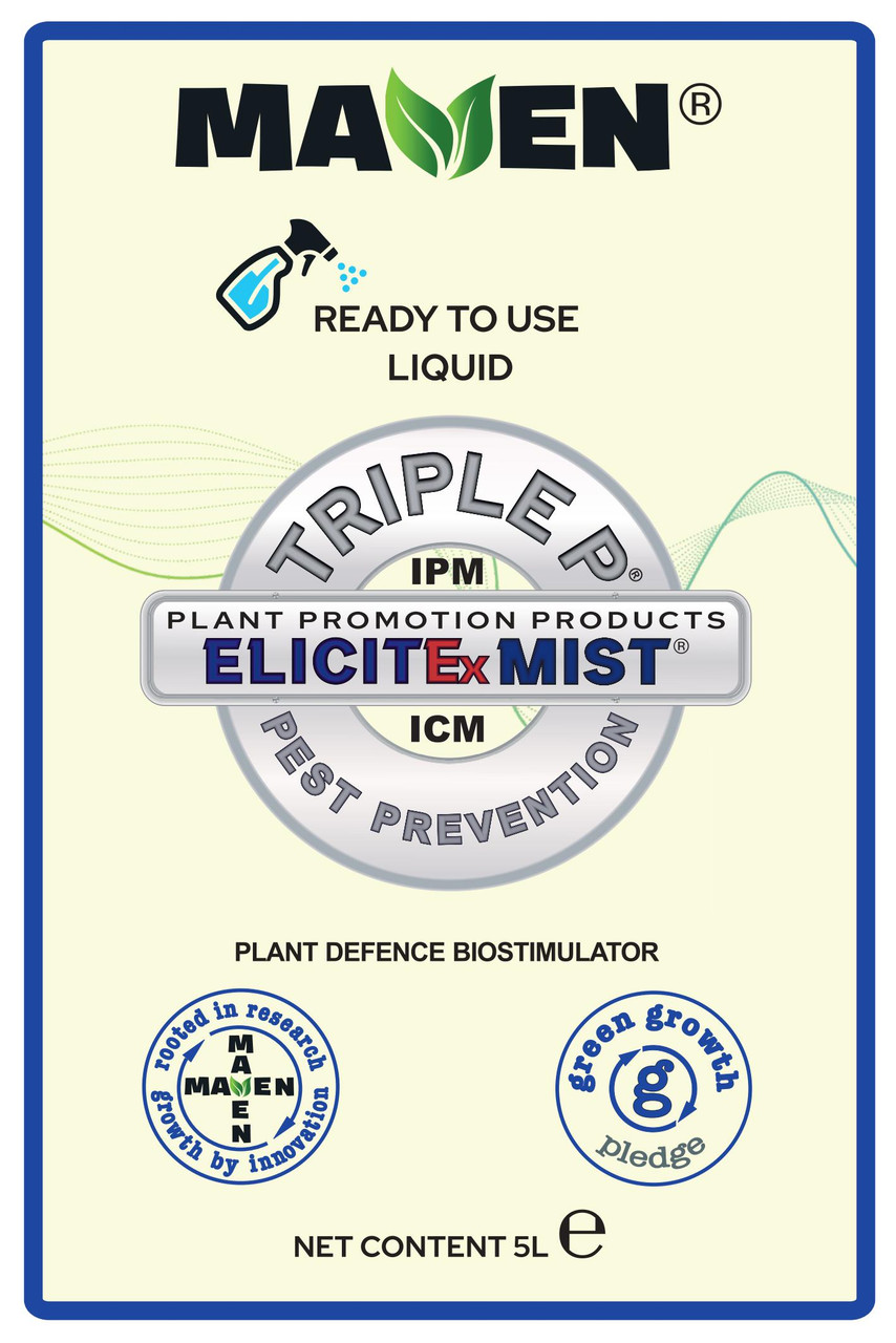 MAVEN ELICITEX MIST Plant Immune Defence Biostimulator 5 litre Refill Bottle Front Label