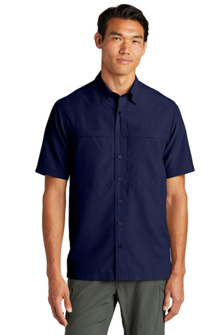 Paragon 700 Hatteras Performance Short Sleeve Fishing Shirt - Navy - S