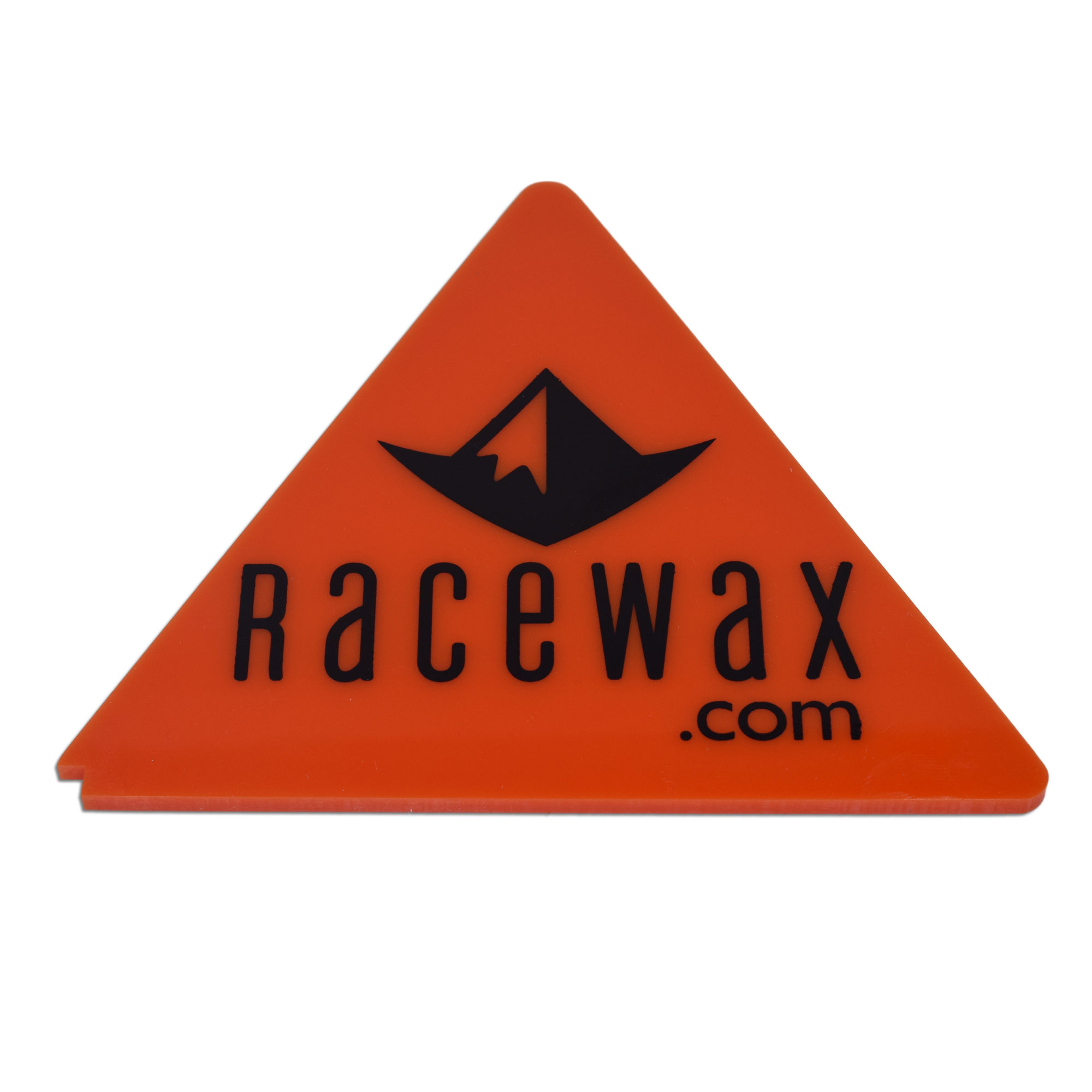 RaceWax Triangle Ski Snowboard Wax Scraper Stiff and Sharp Orange