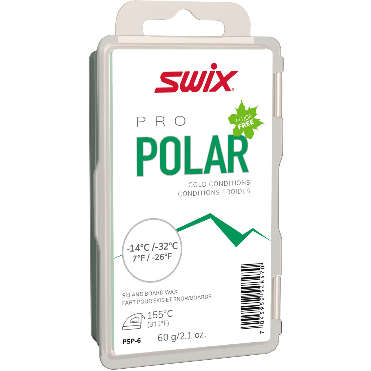 Swix PSP Polar Ski Snowboard Glide Wax - (PSP-6) - RaceWax