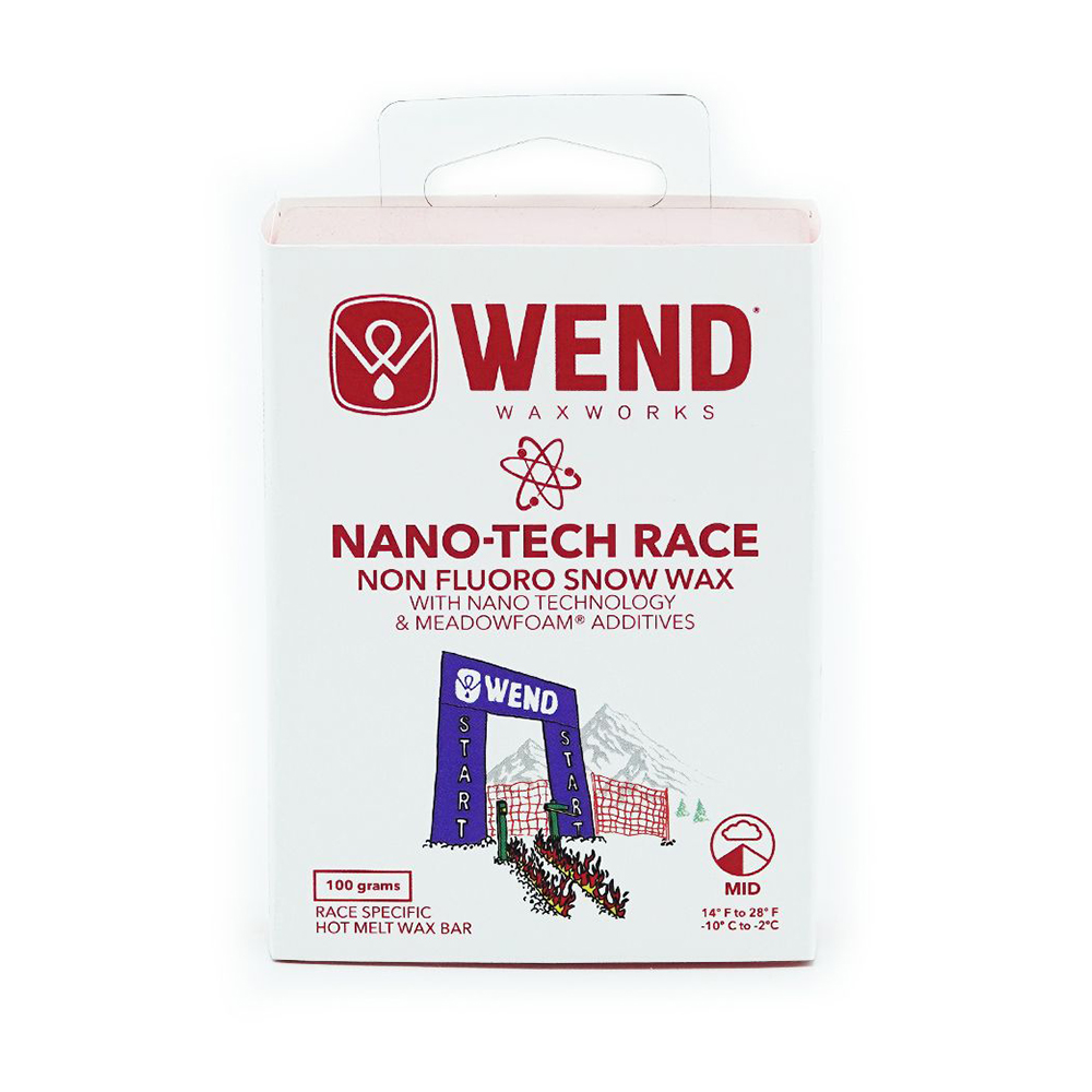 WEND NT Nano-Tech Race Wax Hot Melt Mid Red Bar - 100g