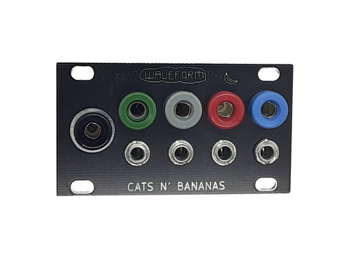 1U Cats N' Bananas Eurorack/Banana Jack Format Jumbler Passive Module 14HP Waveform DIY Project #7