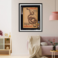 Historic Framed Print, Attenti! ...veleno!. Zamo.,  17-7/8" x 21-7/8"