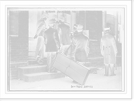 Historic Framed Print, Taking packages to Express Office,  17-7/8" x 21-7/8"