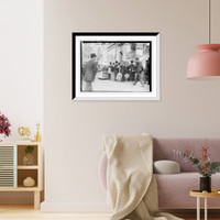 Historic Framed Print, Express strike, taking packages to express office,  17-7/8" x 21-7/8"