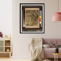 Historic Framed Print, When you fire remember this - Enlist in the Navy. W. A. Rogers.,  17-7/8" x 21-7/8"