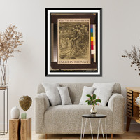 Historic Framed Print, When you fire remember this - Enlist in the Navy. W. A. Rogers.,  17-7/8" x 21-7/8"