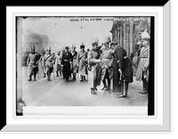 Historic Framed Print, Kaiser on his birthday congratulated by Tirpitz,  17-7/8" x 21-7/8"