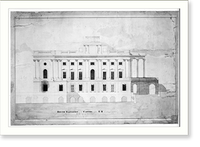 Historic Framed Print, [United States Capitol, Washington, D.C. South elevation],  17-7/8" x 21-7/8"