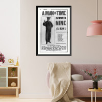 Historic Framed Print, A man in time is worth nine,  17-7/8" x 21-7/8"