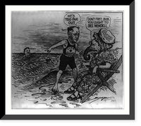 Historic Framed Print, He's too far out,  17-7/8" x 21-7/8"