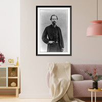 Historic Framed Print, [Miguel Miram&oacute;n, three quarter-length portrait, standing, facing front],  17-7/8" x 21-7/8"