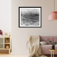 Historic Framed Print, Carson City, Nevada from King's Ca&ntilde;on, road to Wahoe,  17-7/8" x 21-7/8"