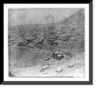Historic Framed Print, Virginia City, Nevada from Cedar Hill,  17-7/8" x 21-7/8"
