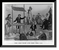 The old maid and her tom cat.G. Cruikshank, Antique Poster