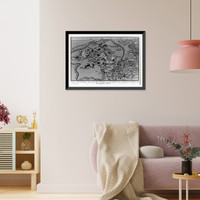 Historic Framed Print, Westl. Kriegsfchaupl. Karte III. Die gew&auml;ffer um Grozbritannien und Irland werden als kriegsgebiet erkl&auml;rt,  17-7/8" x 21-7/8"