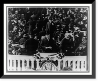 President Wilson, with top hat and speech in hand, delivering his inaugural address, March 5, 1917 Classic, Antique Wall Art