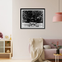President Wilson, with top hat and speech in hand, delivering his inaugural address, March 5, 1917 Classic, Antique Wall Art