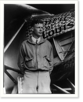 Charles A. Lindbergh, with Spirit of St. Louis in background, May 31, 1927, Vintage Poster