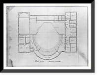 Theater and hotel building (Theatre, Assembly Rooms and an hotel"), Richmond, Virginia. 12-2nd floor plan" Classic, Vintage Poster