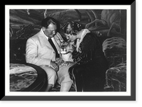Goering and Emmy with tiger cub during breakfast for Charles and Mrs. Lindberg, Antique Poster