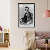 Abraham Lincoln, candidate for U.S. president, half-length portrait, looking left, May 20,1860, Antique Poster