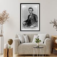 Abraham Lincoln, candidate for U.S. president, half-length portrait, looking left, May 20,1860, Antique Poster