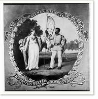 Rather die freemen than live to be slaves - 3rd United States Colored Troops, Antique Print