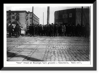 Fans" crowd at Brooklyn ball grounds" Classic, Historic Print