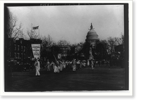 Historic Framed Print, Suffrage parade, Wash. D.C.,  17-7/8" x 21-7/8"