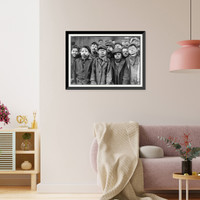Historic Framed Print, Breaker boys in #9 Breaker, Hughestown Borough, Pa. Coal Co. Smallest boy is Angelo Ross, (See labels #1953 + #1951.) Location: Pittston, Pennsylvania.,  17-7/8" x 21-7/8"