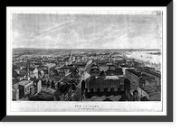 New Orleans from St. Patrick's Church 1852.J.W. Hill & Smith, del. ; lith. par B.F. Smith, Jr, Antique Print