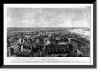New Orleans from St. Patrick's Church 1852.J.W. Hill & Smith, del. ; lith. par B.F. Smith, Jr, Antique Print