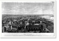 New Orleans from St. Patrick's Church 1852.J.W. Hill & Smith, del. ; lith. par B.F. Smith, Jr, Antique Print