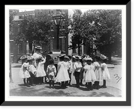 Historic Framed Print, [2nd Division grade school pupils examining mail box, Washington, D.C.],  17-7/8" x 21-7/8"