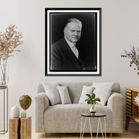 Historic Framed Print, [Herbert Hoover, head-and-shoulders portrait, facing slightly right].Underwood & Underwood, Washington. - 2,  17-7/8" x 21-7/8"