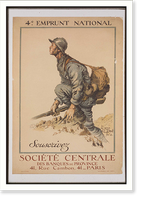 4e Emprunt National: Souscrivez. Socieacuteteacute Centrale des Banques de Province, Vintage Poster
