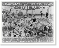 Historic Framed Print, The Barnum & Bailey Greatest Show on Earth. The Great Coney Island Water Carnival...log-rollers and others,  17-7/8" x 21-7/8"