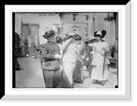 Historic Framed Print, Easter Parade, dressmaker taking notes,  17-7/8" x 21-7/8"