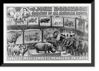The John Robinson Largest, Most Complete Menagerie on Earth, Vintage Print