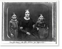 Mrs. John Brown & two of her children, from daguerreotype, Vintage Poster